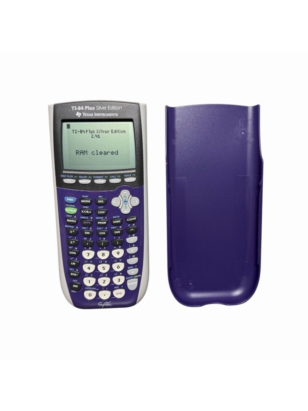 Texas Instruments TI-84 Plus Silver Edition- Purple Graphing Calculator